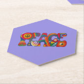 Peace Paper-Onderzetter Kartonnen Onderzetters (Schuin)