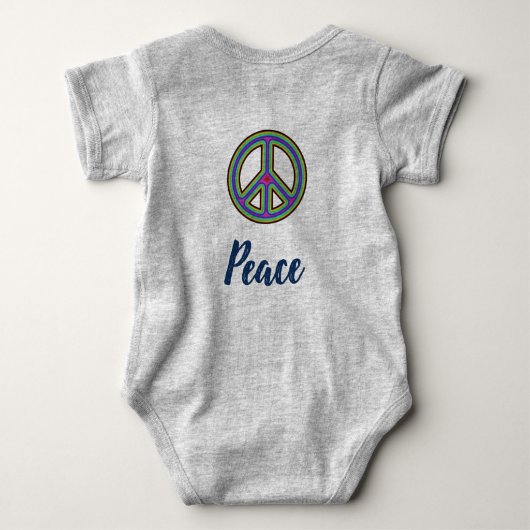 Peace Peace-Zeichen Peace-Symbol Frieden Romper (Achterkant)