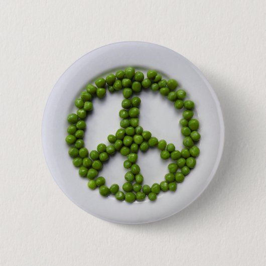 Peace Peas-Button Ronde Button 5,7 Cm (Voorkant)