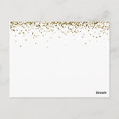 Peace Photo Gold Glitter Script Holiday Briefkaart (Achterkant)