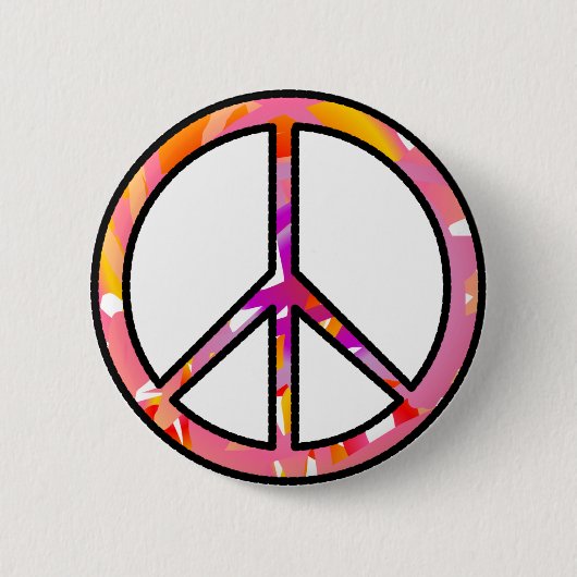 Peace Pin Ronde Button 5,7 Cm (Voorkant)