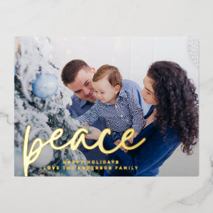 PEACE prettige feestdagen hand geschreven vrolijk