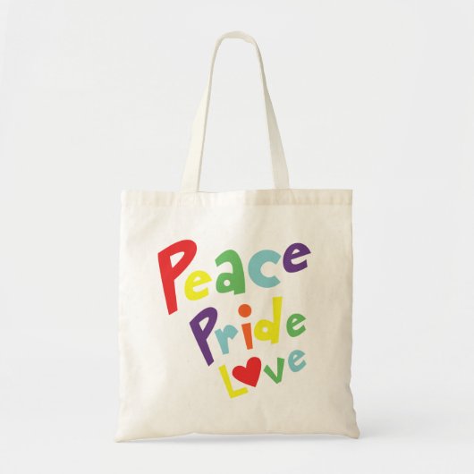 Peace Pride Love Tote Bag (Voorkant)