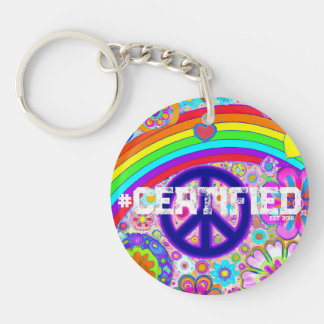 PEACE PRIDE Stropdas-Dye SLEUTELHANGER