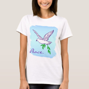 Peace Quote Dove met Olive Branch Shirt