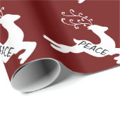 Peace Rendier Cadeaupapier (Rol Hoek)