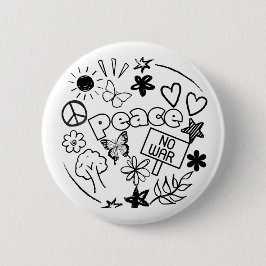 Peace Ronde Button 5,7 Cm