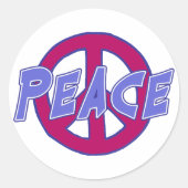 Peace Ronde Sticker (Voorkant)