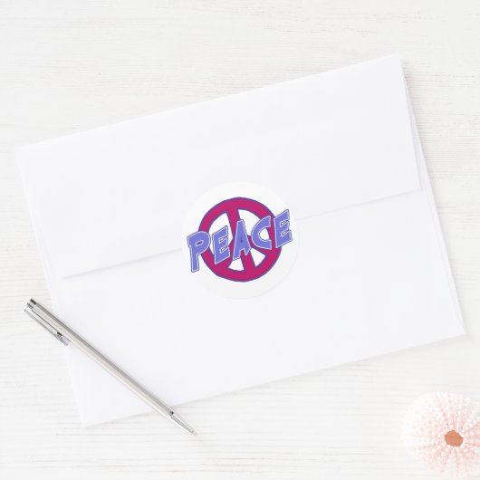 Peace Ronde Sticker (Envelop)