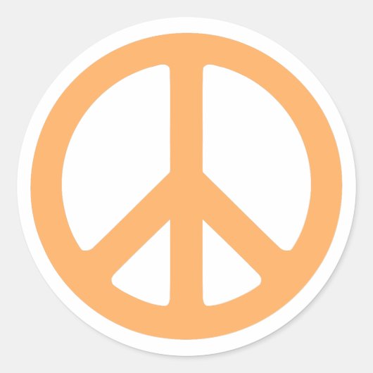 Peace Ronde Sticker (Voorkant)