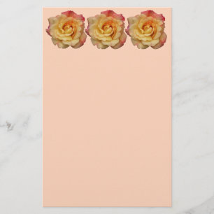Peace-Roos: prachtige roze en gele bloemen Briefpapier