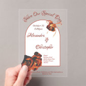 Peace Roos Wedding Acryl Uitnodigingen (Insitu (Draagbaar))