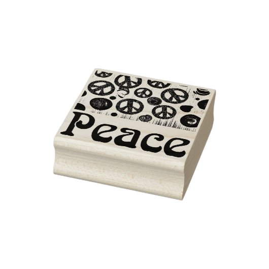 Peace rubberstempel 	rubberstempel (Stempel)