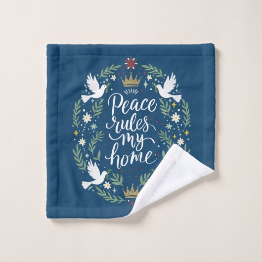 Peace Rules My Home (Gant de toilette)