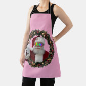Peace Santa Christmas Apron Schort (Insitu)