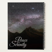 Peace & Serenity Mountain Night Sky Planner (Achterkant)