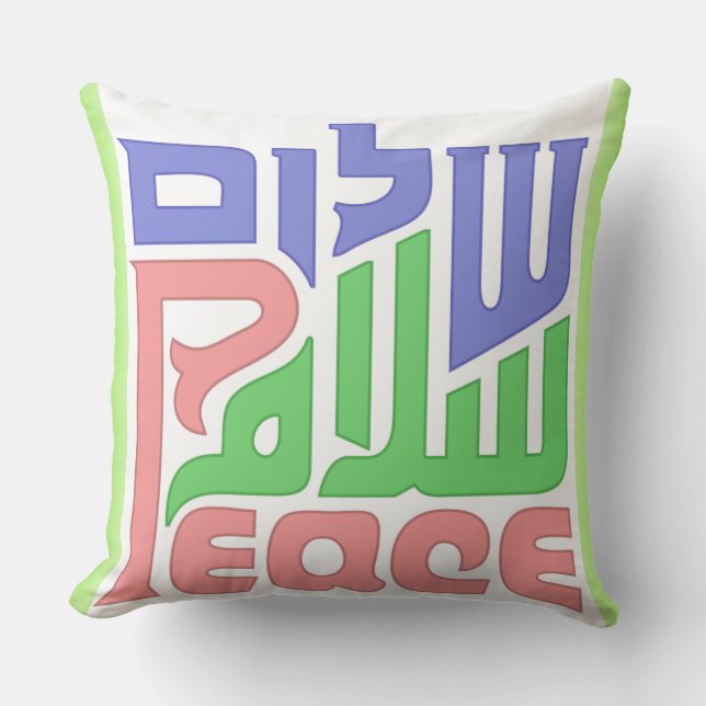 Peace Shalom Salaam kussen (Voorkant)