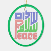 Peace Shalom Salaam-versiering Keramisch Ornament (Links)