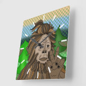 Peace Sign Bigfoot Sasquatch Vierkante Klok (Hoek)