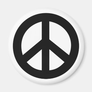 Peace Sign Black Magneet