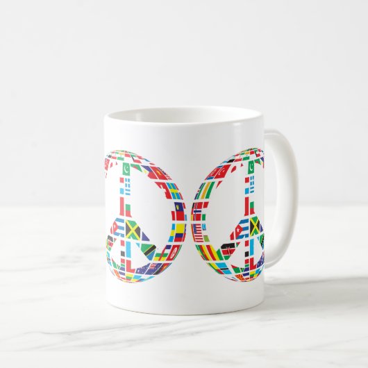peace sign coffee mug koffiemok (Voorkant rechts)