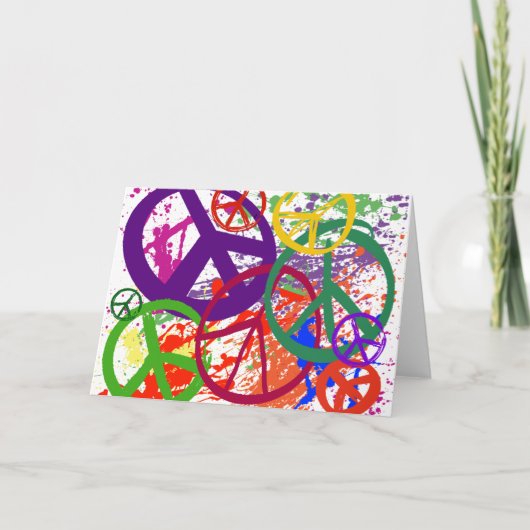 PEACE SIGN COLLAGE KAART (Voorkant)