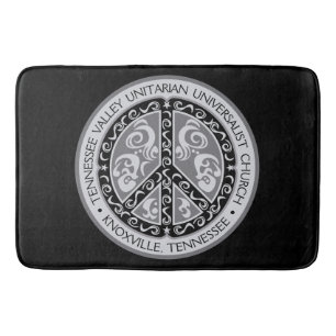 Peace Sign Design in zwart-wit Badmat