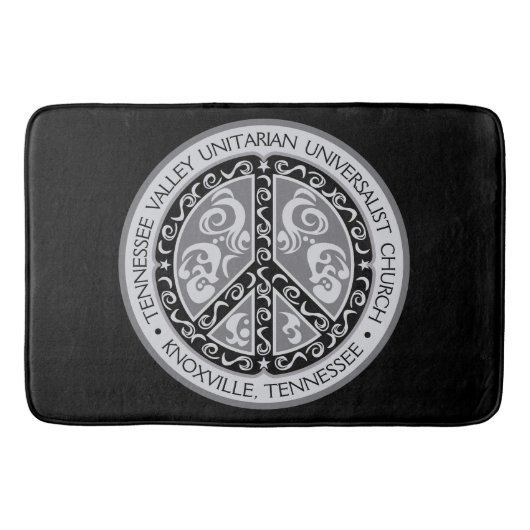 Peace Sign Design in zwart-wit Badmat (Voorkant)