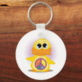 Peace Sign Duck Sleutelhanger (Voorkant)