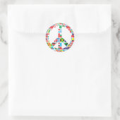 peace sign flag stickers (Sac)