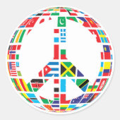 peace sign flag stickers (Devant)
