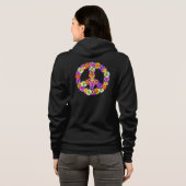 Peace Sign Floral Cutout Hoodie (Achterkant volledig)
