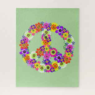 Peace Sign Floral Legpuzzel