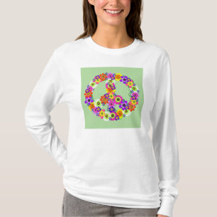 Peace Sign Floral T-shirt