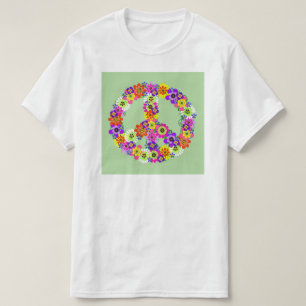 Peace Sign Floral T-shirt