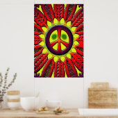 PEACE SIGN FLOWER POSTER (Cuisine)
