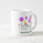 Peace Sign Flowers Extra Grote Beker (Voorkant rechts)