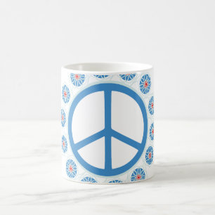 Peace Sign Flowers Koffiemok