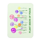 Peace Sign Flowers Magneet (Verticaal)