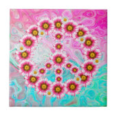 Peace Sign Flowers Tegeltje (Voorkant)