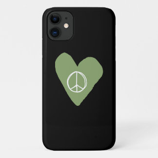 Peace Sign Heart iPhone 11 Hoesje