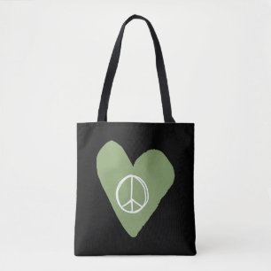 Peace Sign Heart Draagtas