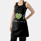 Peace Sign Heart Fleur De Lys Hippie Peace Love Schort (Insitu)