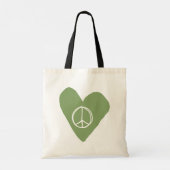 Peace Sign Heart Tote Bag (Achterkant)