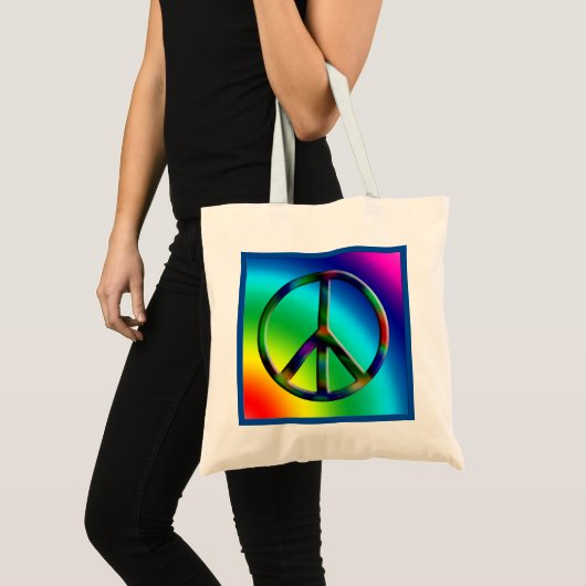 Peace Sign Hippie Canvas tas (Voorkant (product))