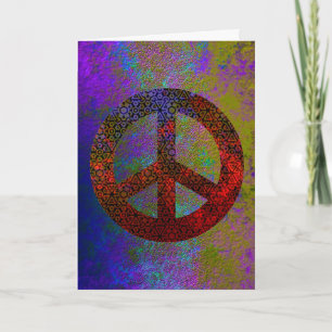 Peace Sign Holiday-kaart Kaart