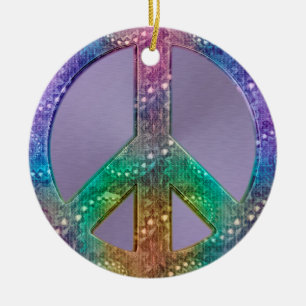 Peace Sign Holiday Ornament