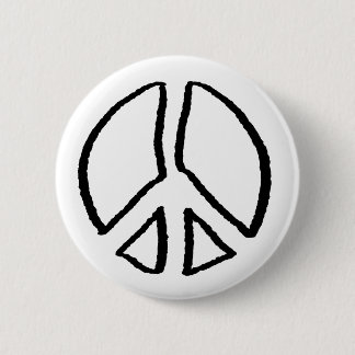 Peace Sign Hollow Ronde Button 5,7 Cm