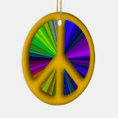 Peace Sign-kerstmis Keramisch Ornament (Rechts)