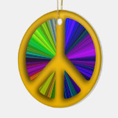 Peace Sign-kerstmis Keramisch Ornament (Links)